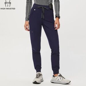FIGS high waisted Zamora jogger scrub pant navy